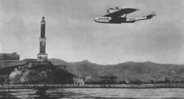 4 – Un Dornier Wal della Sana in atterraggio a Genova