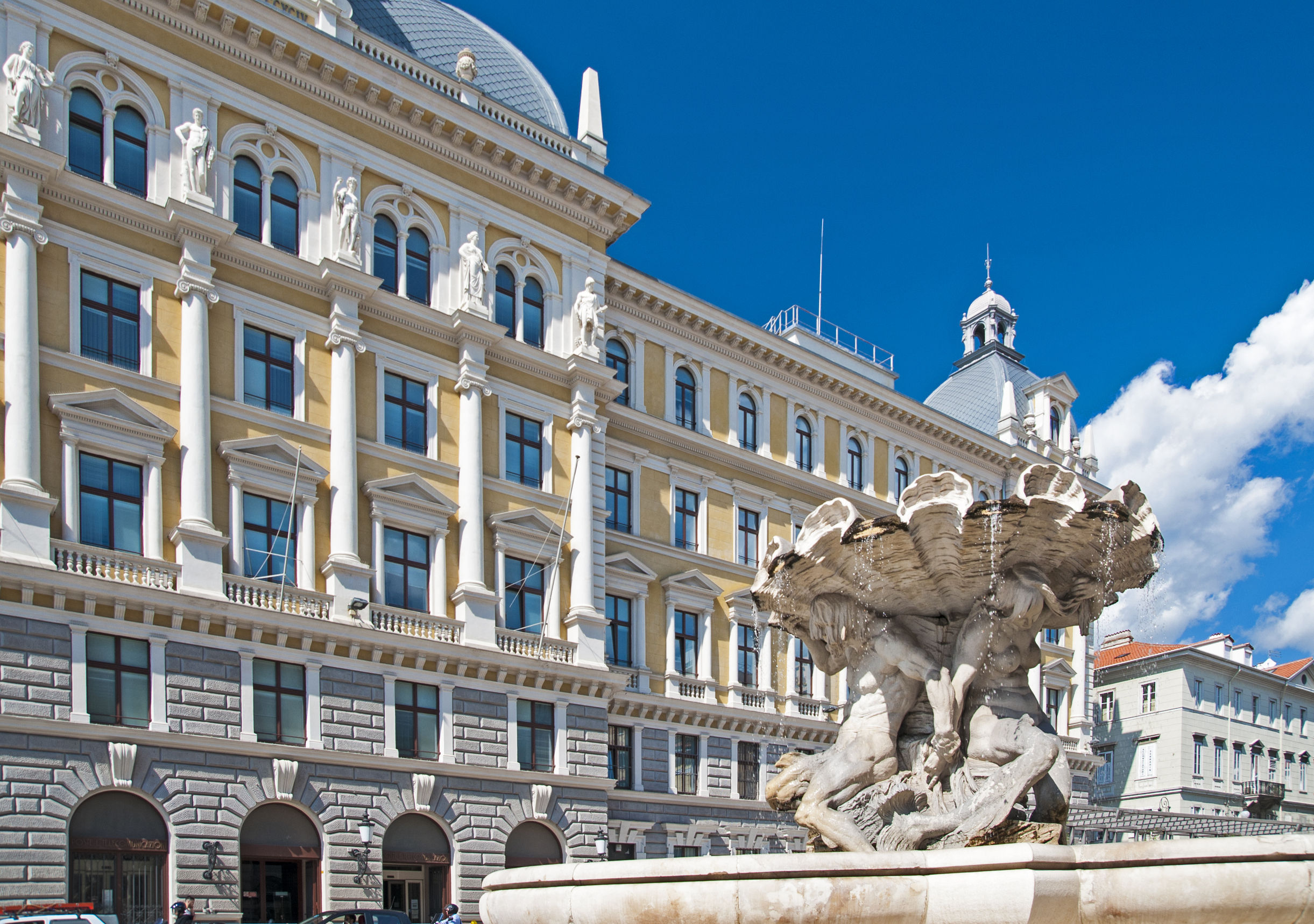 46184323 - trieste - piazza vittorio veneto and fontana dei tritoni