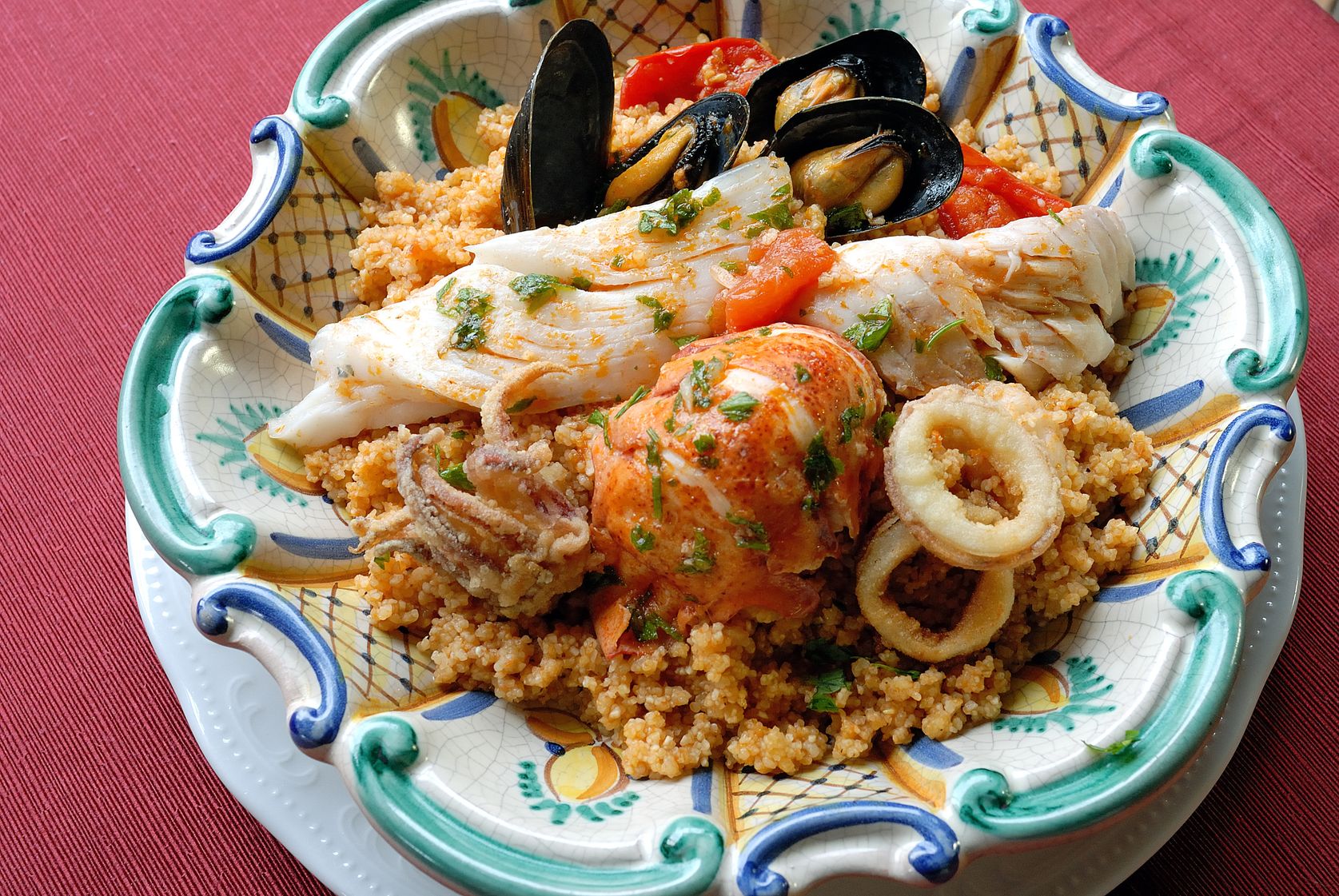 16828544 - fish couscous is a typical meal of the province of trapani, sicily
