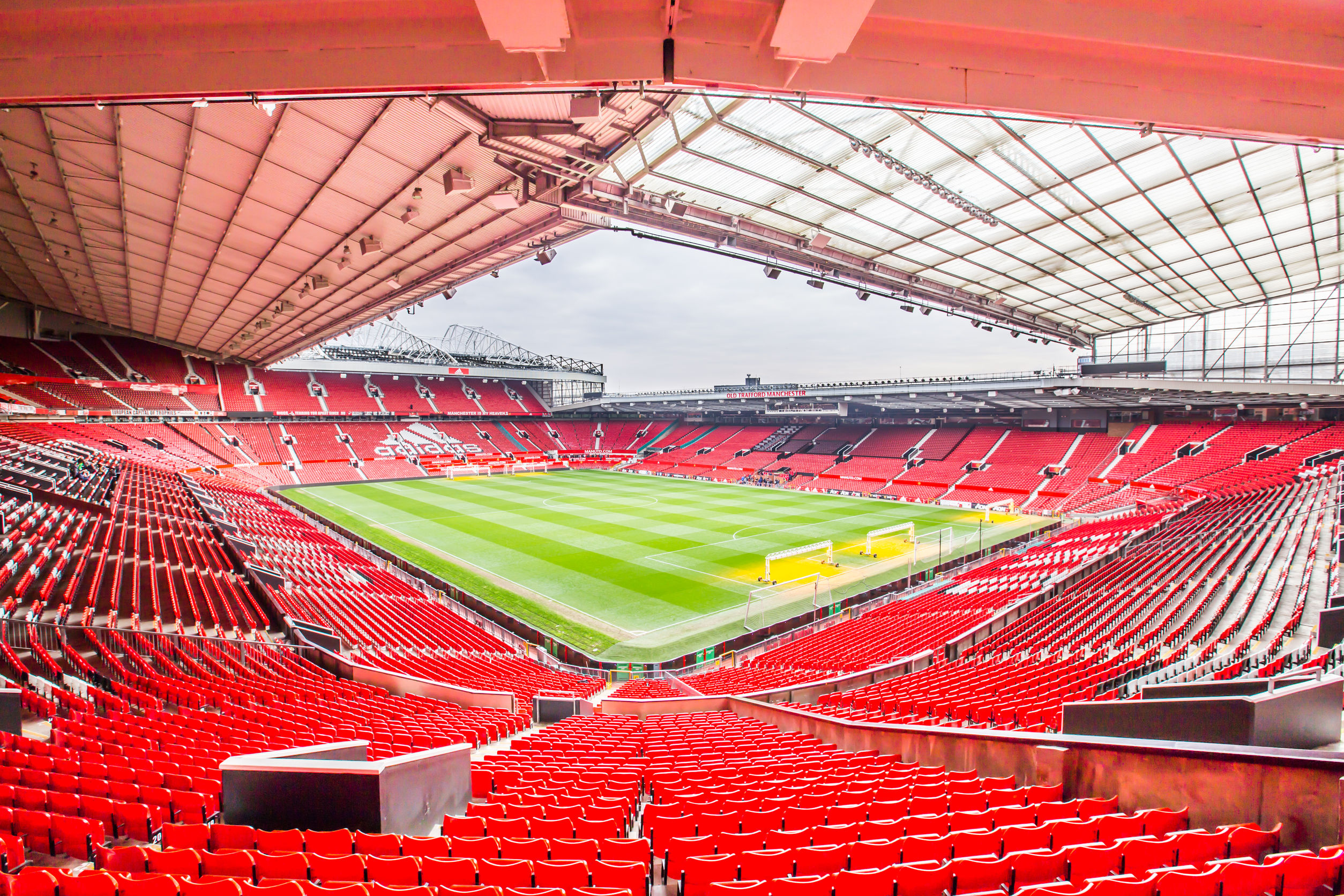 Lo stadio Old Trafford, sede del Manchester United