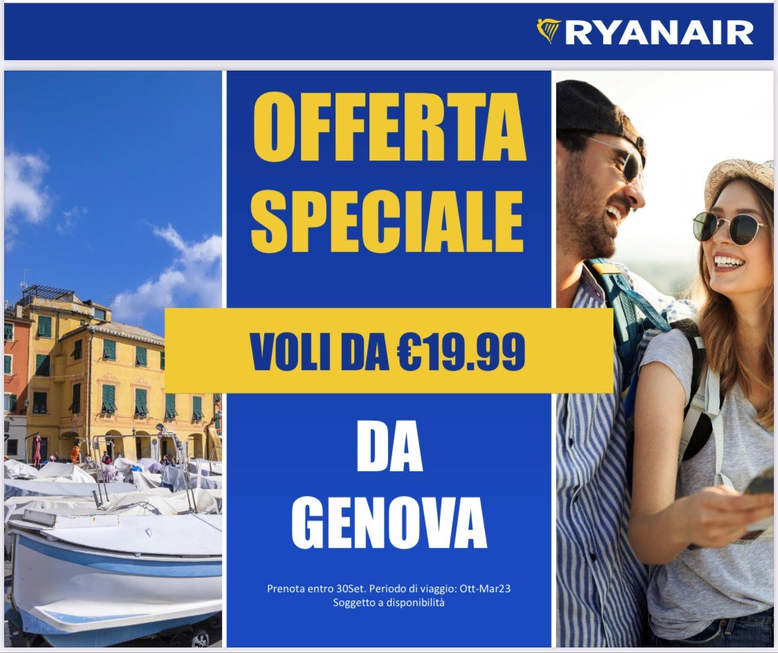 Offerta speciale 19 euro Ryanair